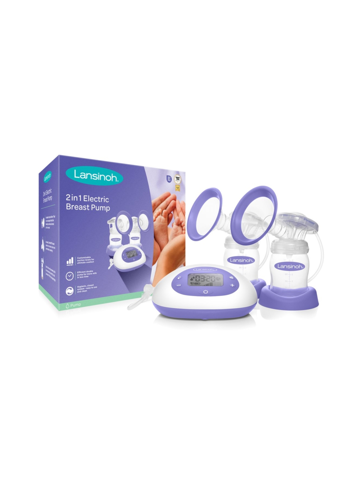 Lansinoh rintapumppu 2 in 1