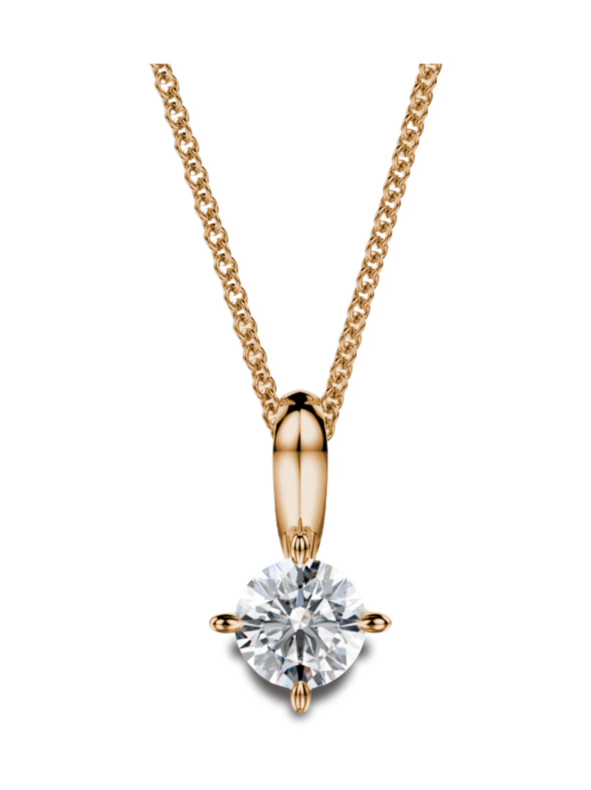 Kide Riipus Nappi 0.06-1.00ct Briljantti Keltakulta