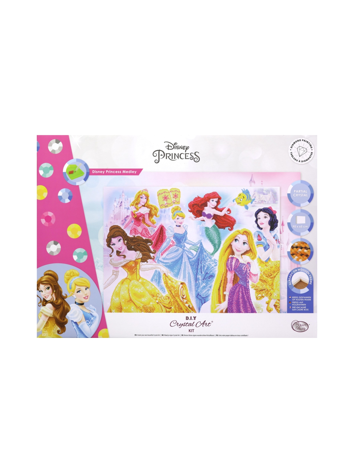 DISNEY PRINCESS Crystal Art Askartelusetti ""Disneyn prinsessat""