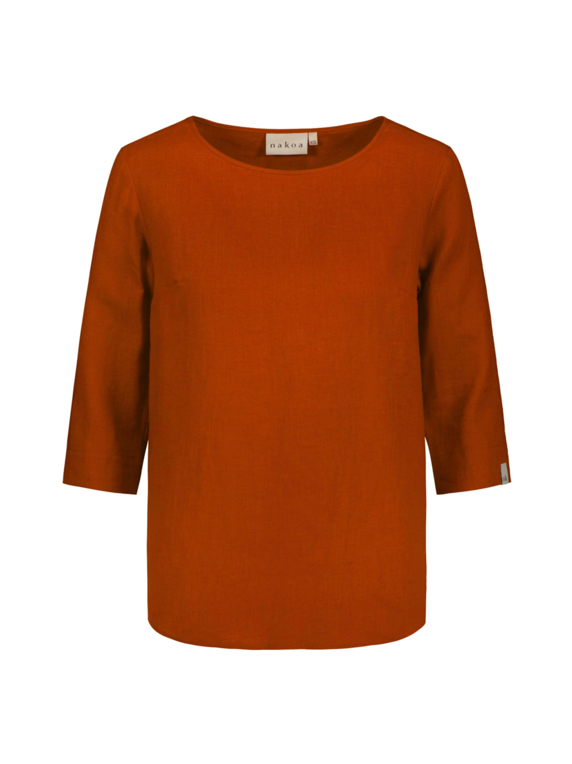 Classic Linen Blouse Pellavapaita, Burnt Orange