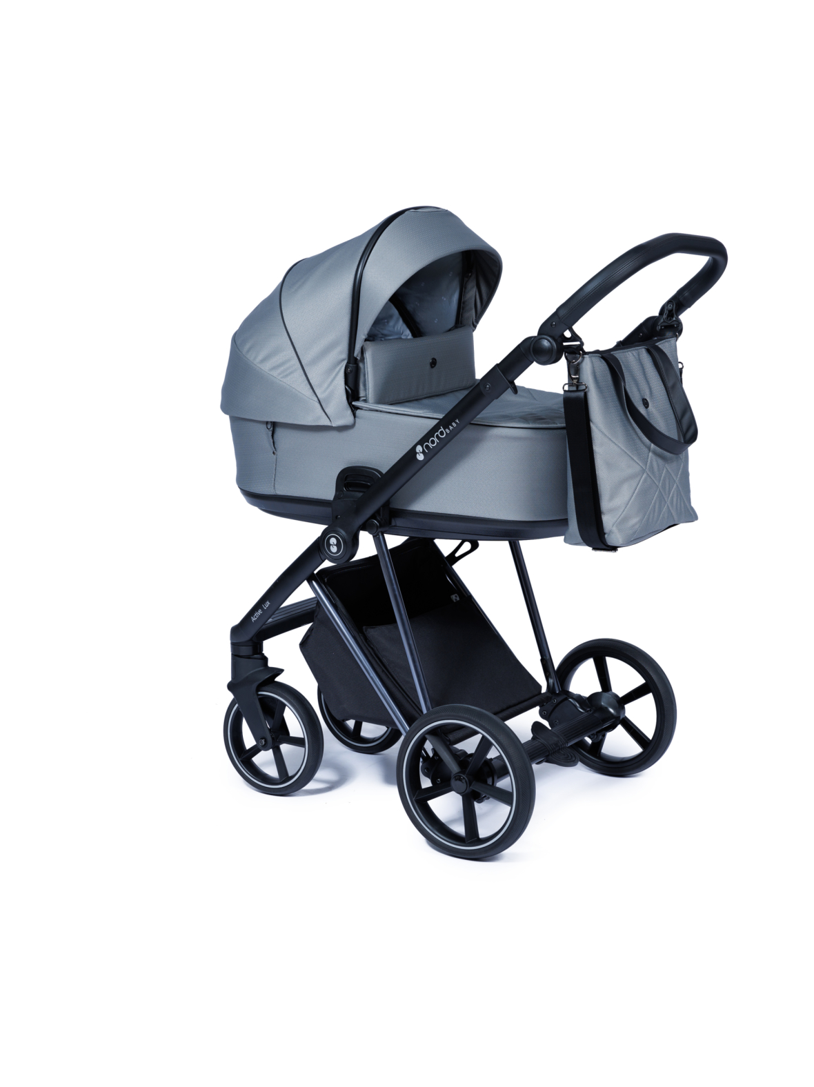 Nord Nordbaby active lux yhdistelmävaunut (chrome/black runko)