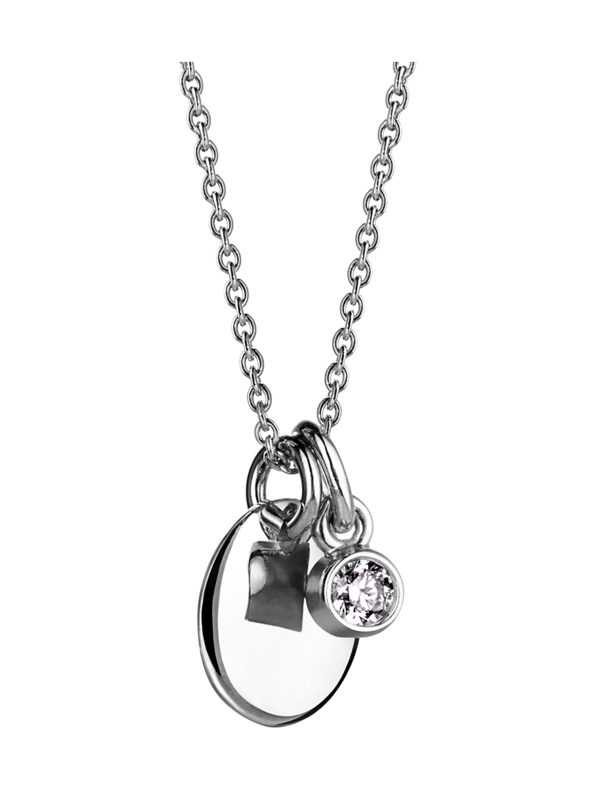 Sileä laatta ja timantti -kaulakoru