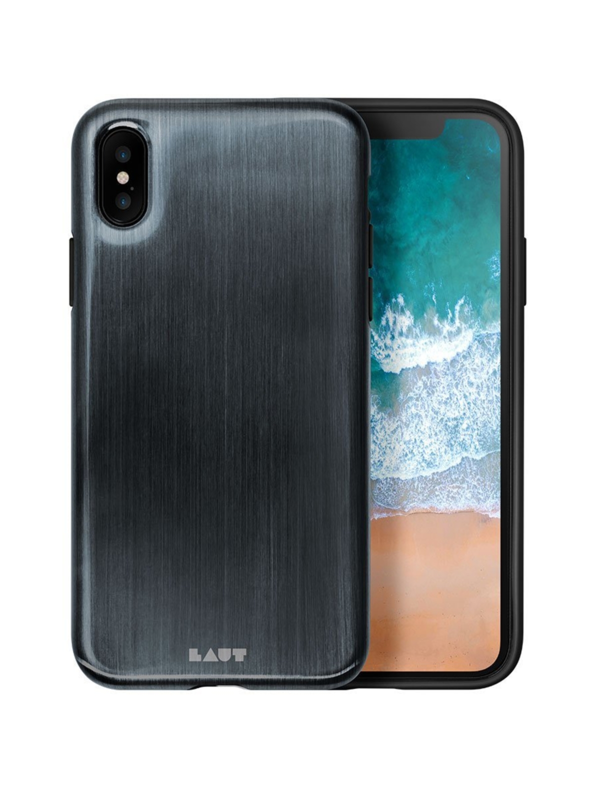 HUEX METALLICS iPhone X -suojakuori - Noir