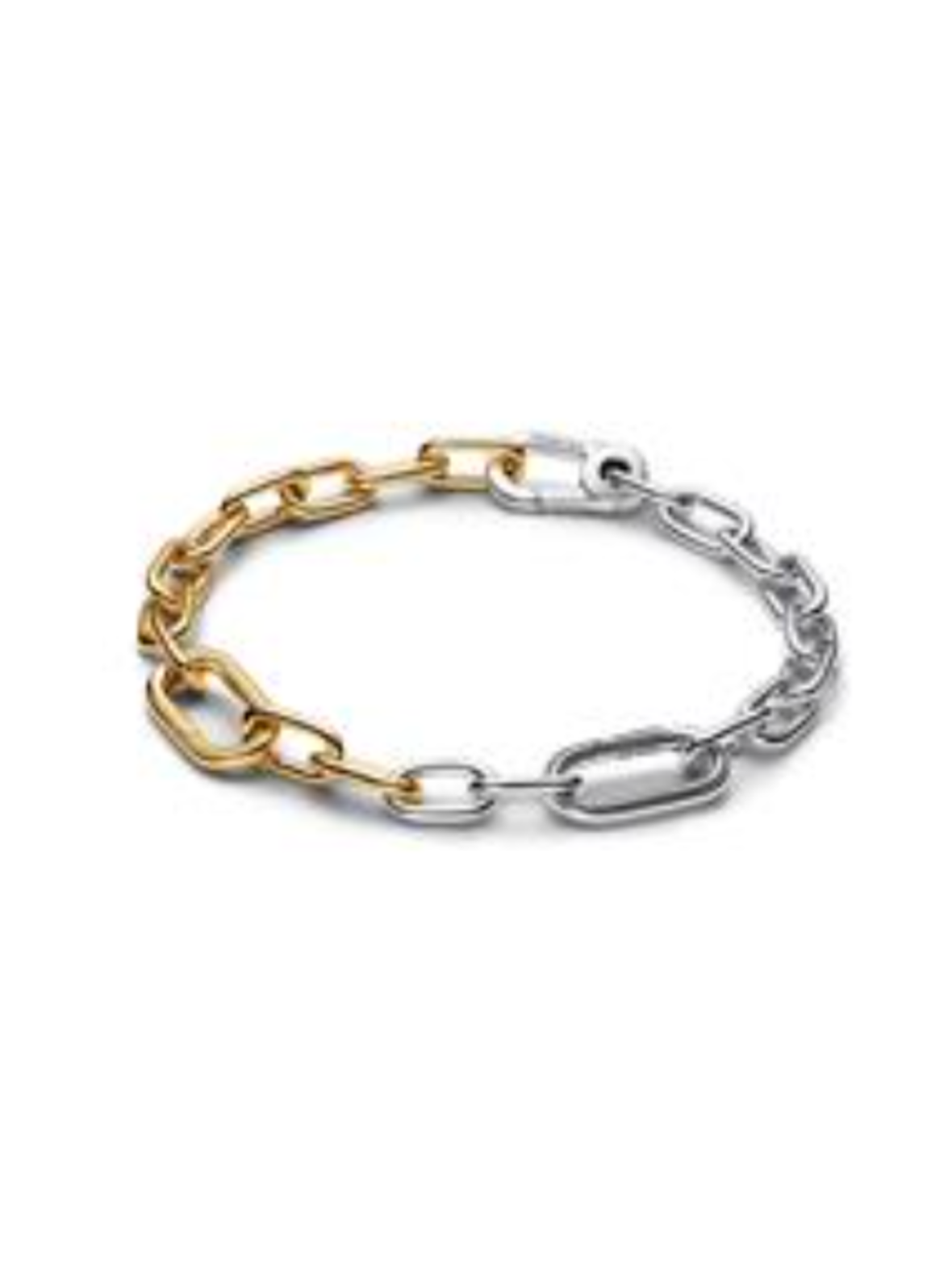 Sterling silver and 14k gold-plated link bracelet 563689C00