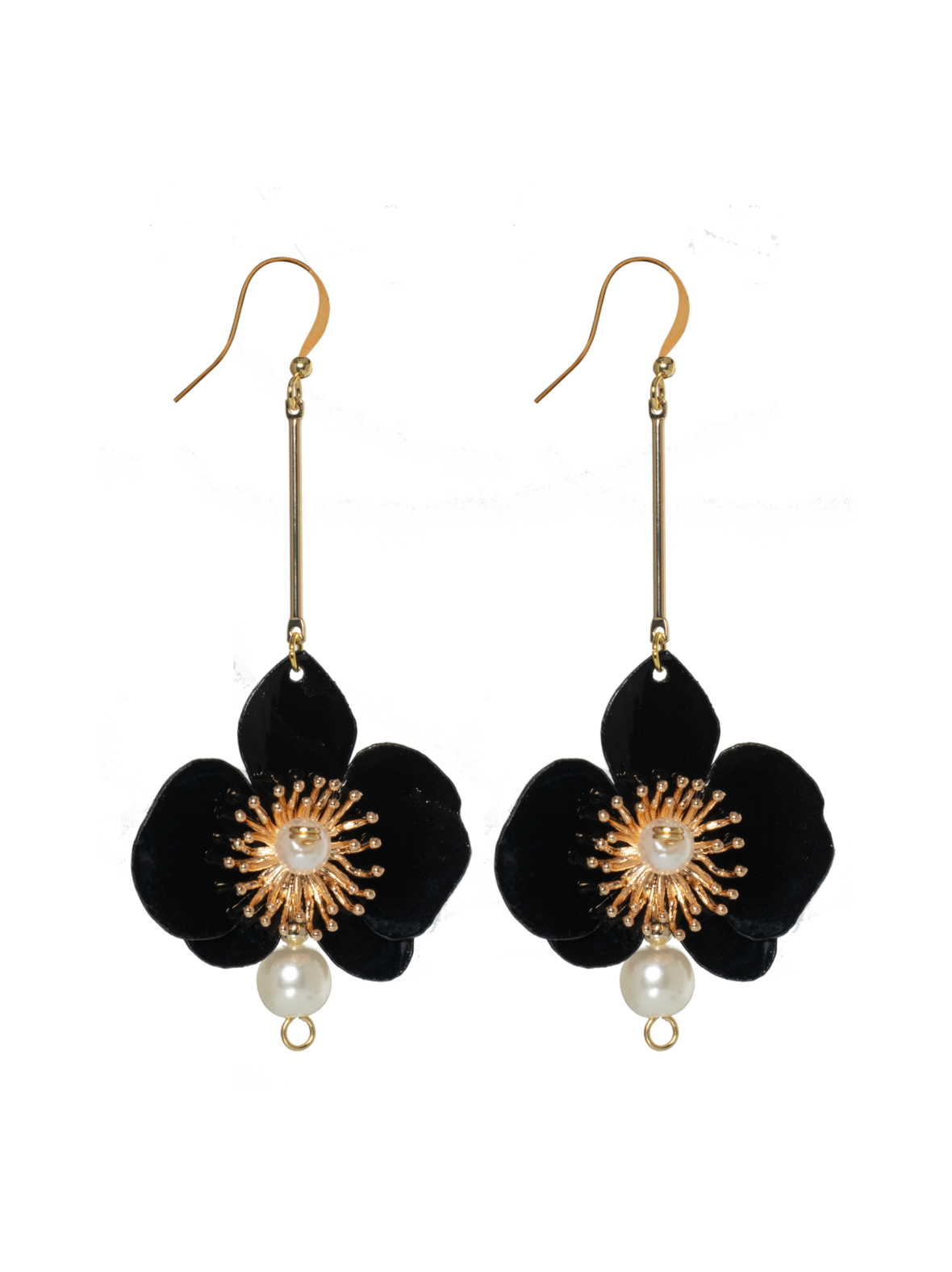 Mustat butterfly orchid pearl korvakorut