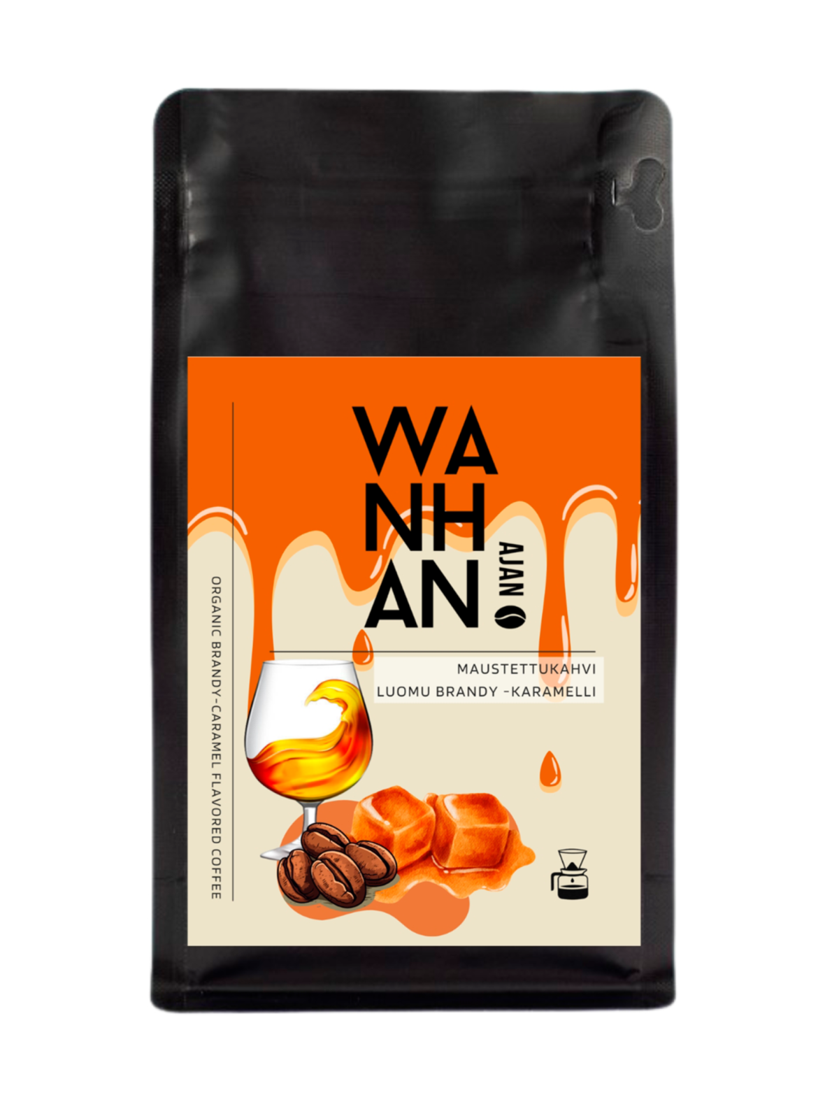WANHAN AJAN Maustettu Luomu Brandy - Karamellikahvi