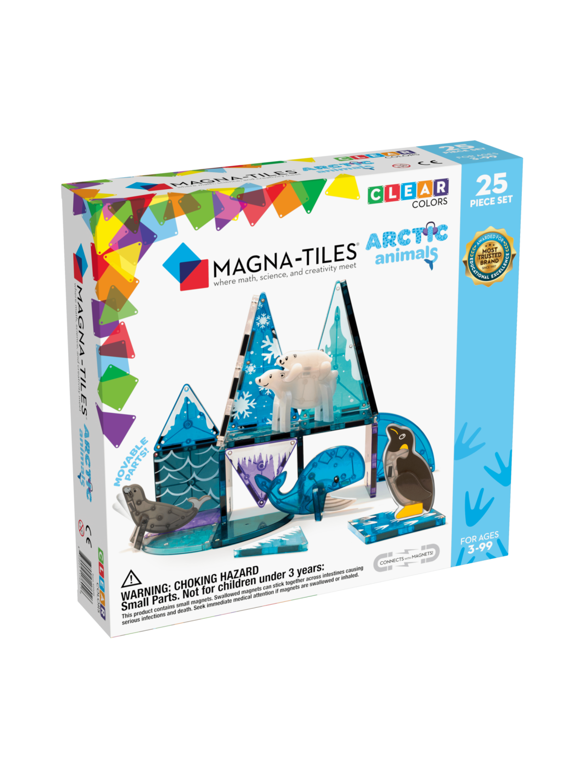 MAGNA-TILES Magneettinen rakennussarja Arktiset eläimet, 25 osaa
