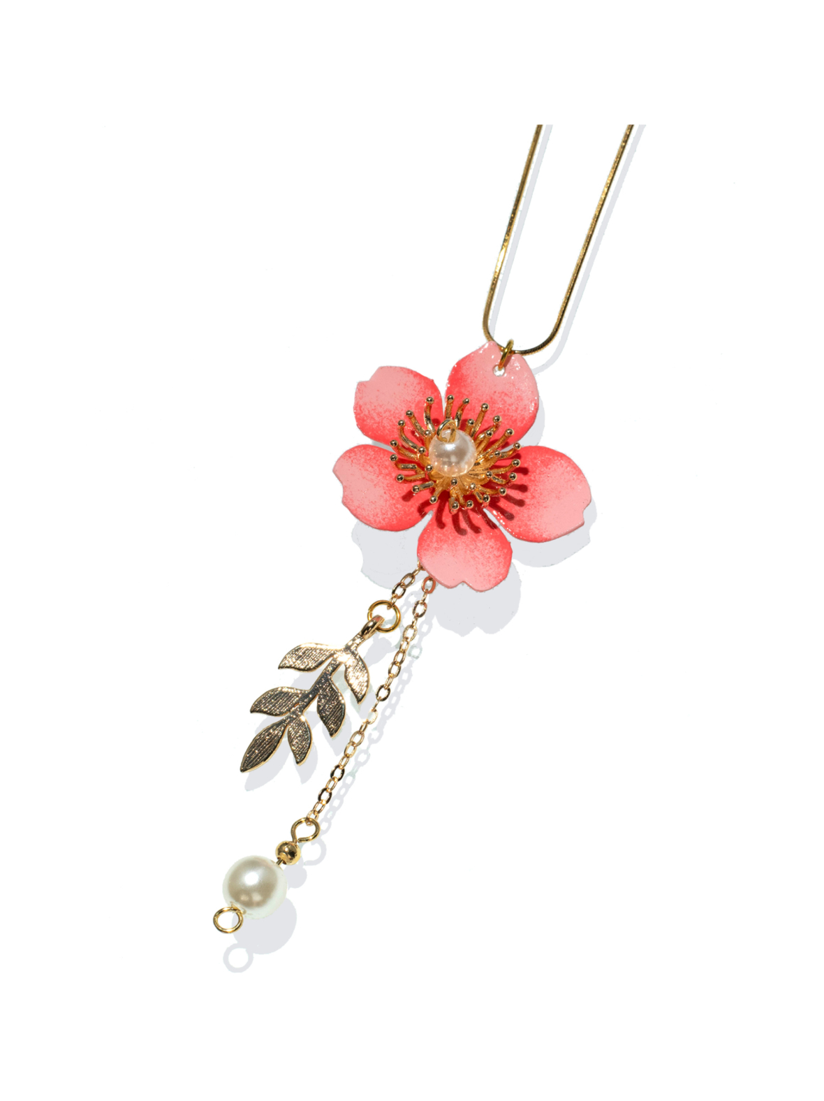 Kirsikankukka sakura spring drop kaulakoru