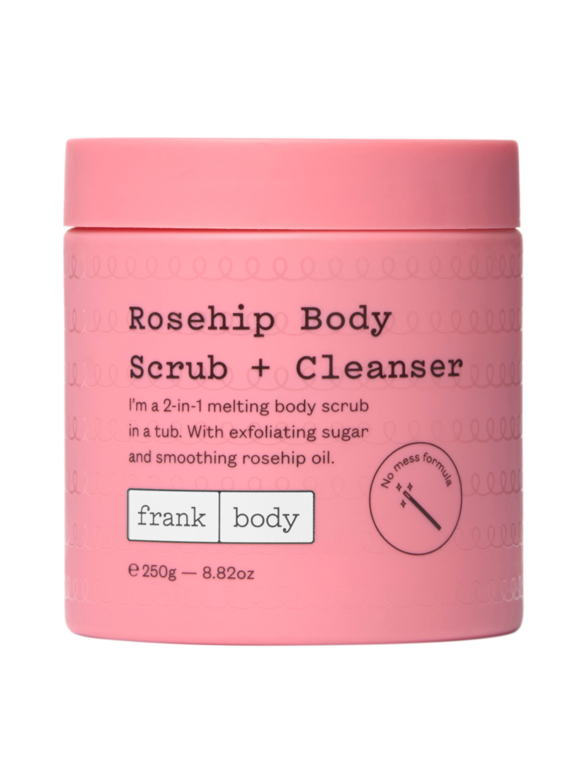 Frank Body Rosehip Body Scrub + Cleanser 250g