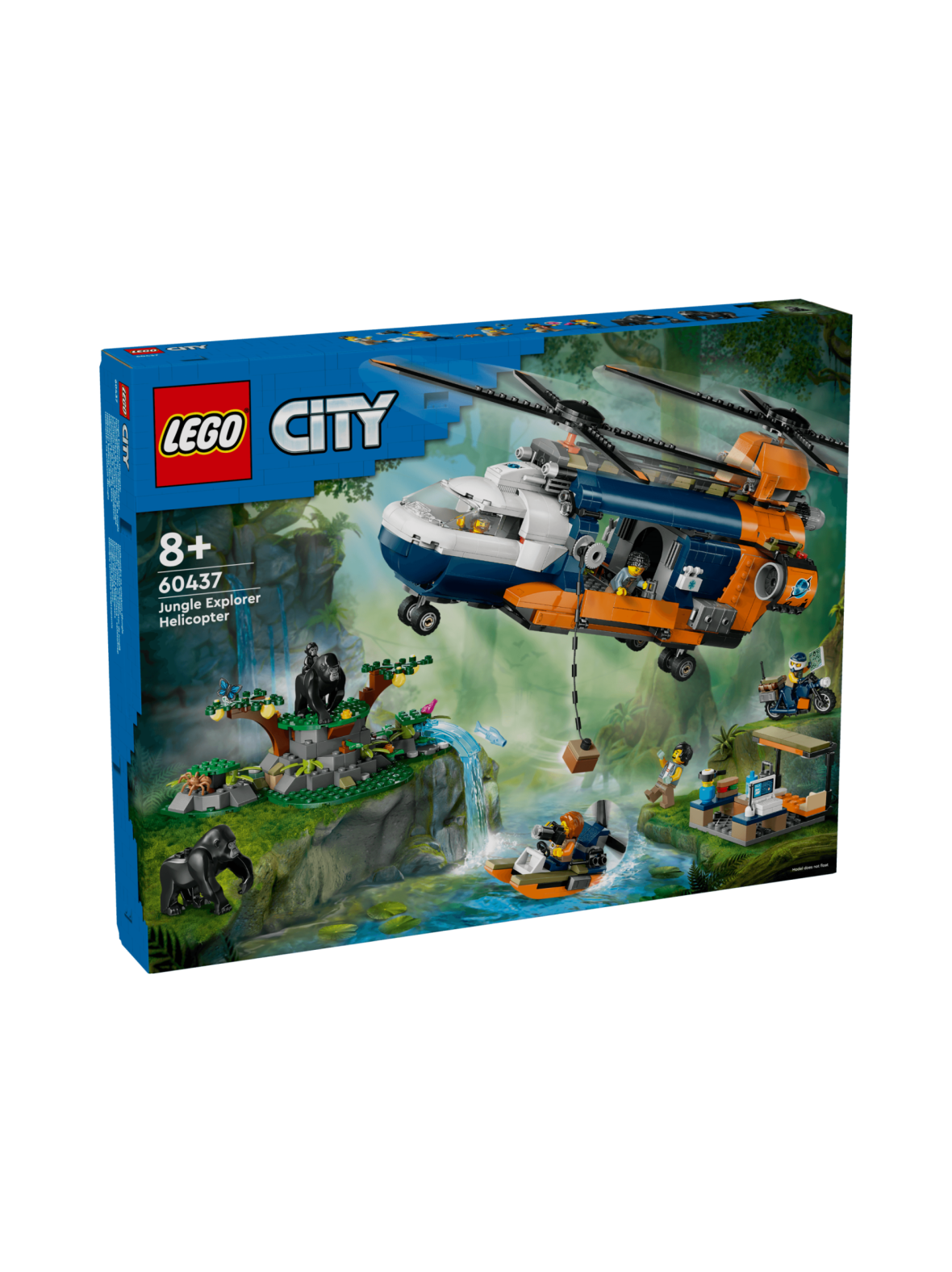 LEGO City Viidakkotutkijan helikopteri leirissä 60437