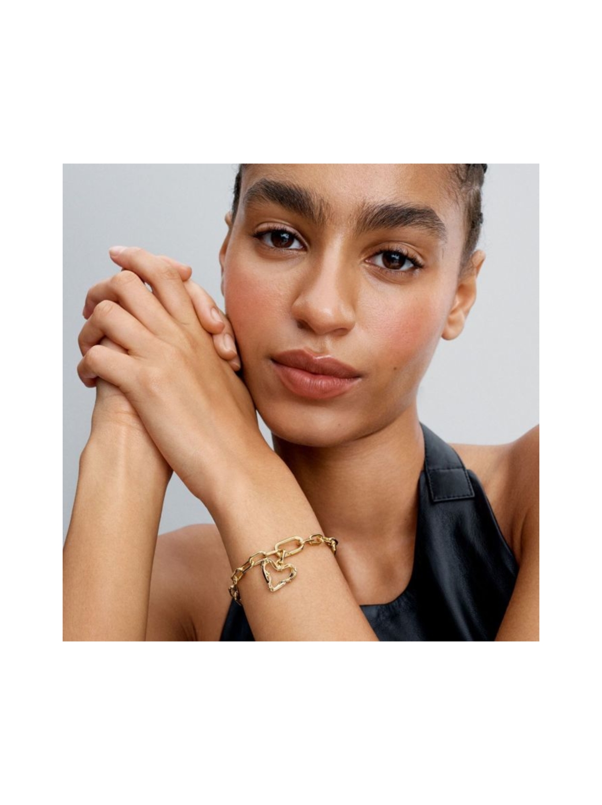 Rautalankasydän-riipushelaBarb wire 14k gold-plated medallion Wire Heart Dangle Charm