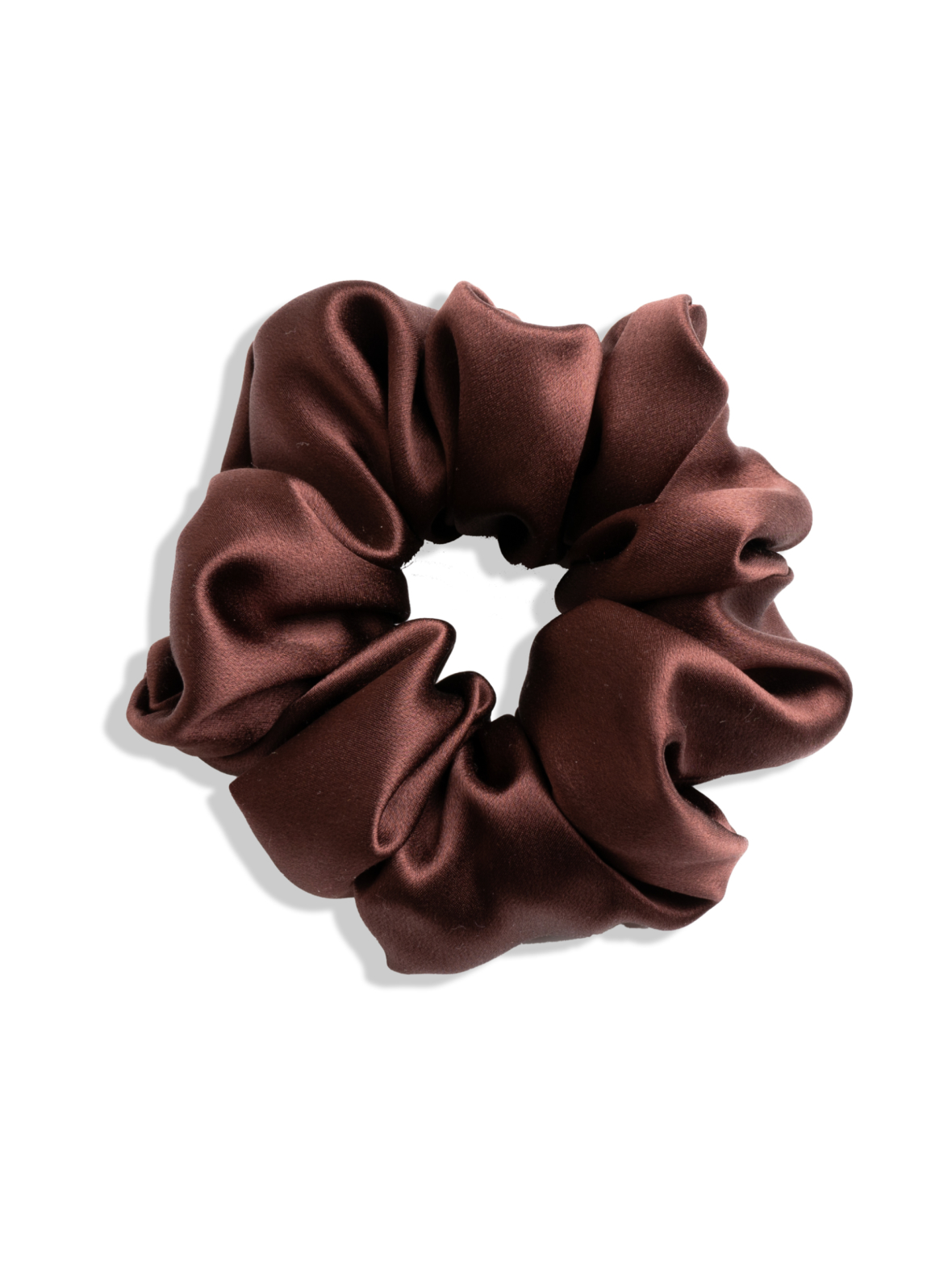 Mulberry silk scrunchie -hiusdonitsi - ruskea