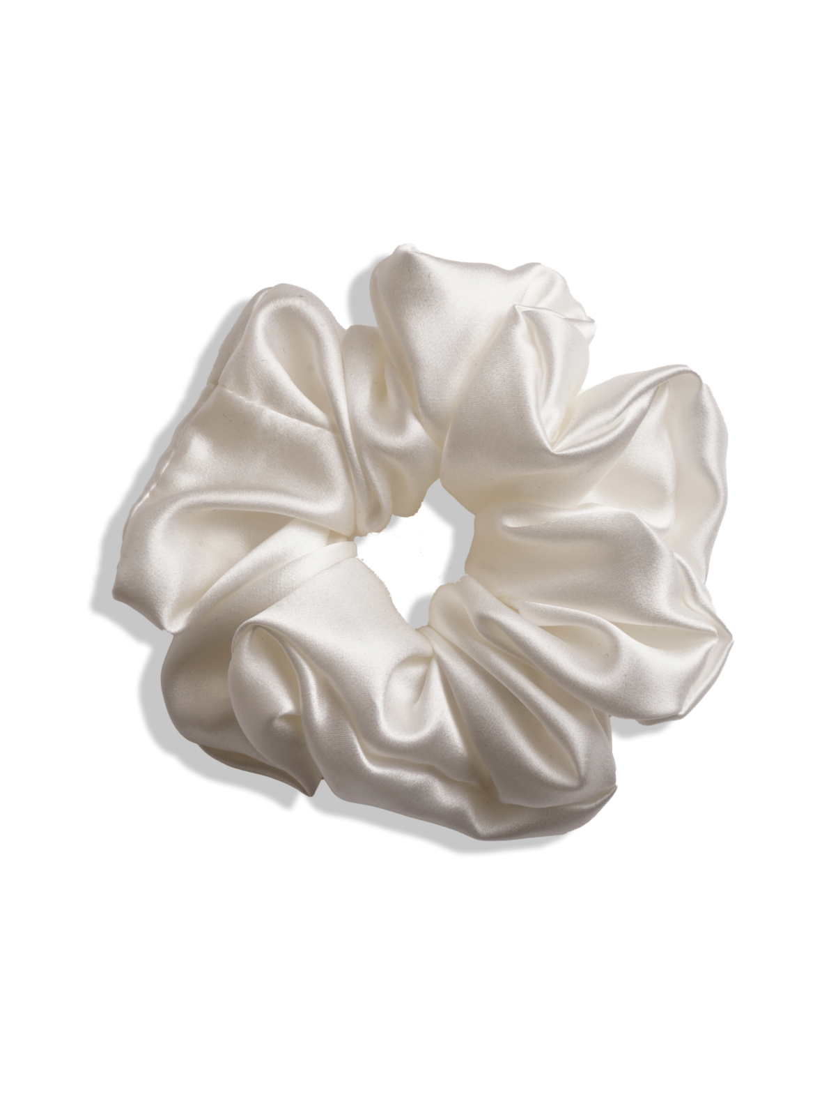 Mulberry Silk Scrunchie -hiusdonitsi - valkoinen