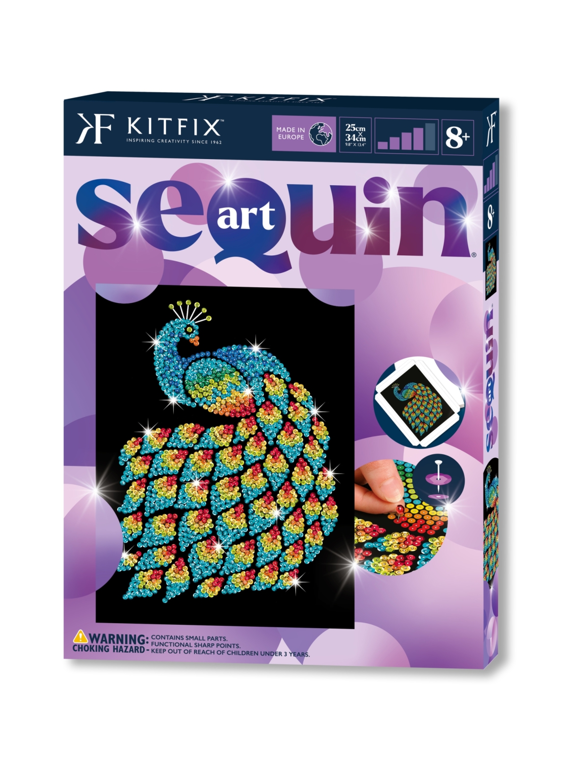 KITFIX Paljettimaalaus Purple Riikinkukko