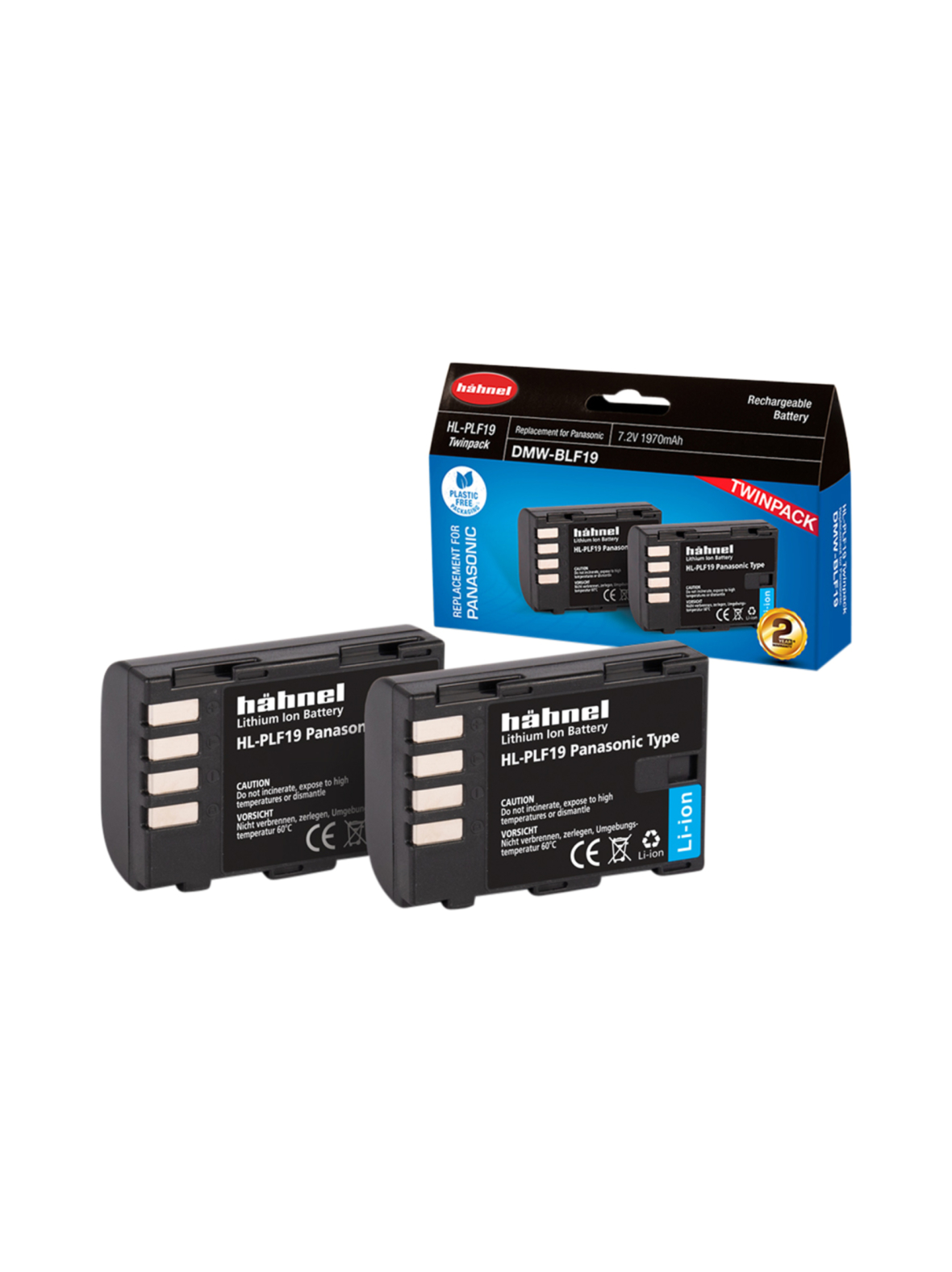 Hähnel HL-PLF19 (Panasonic DMW-BLF19) 2kpl akkuja