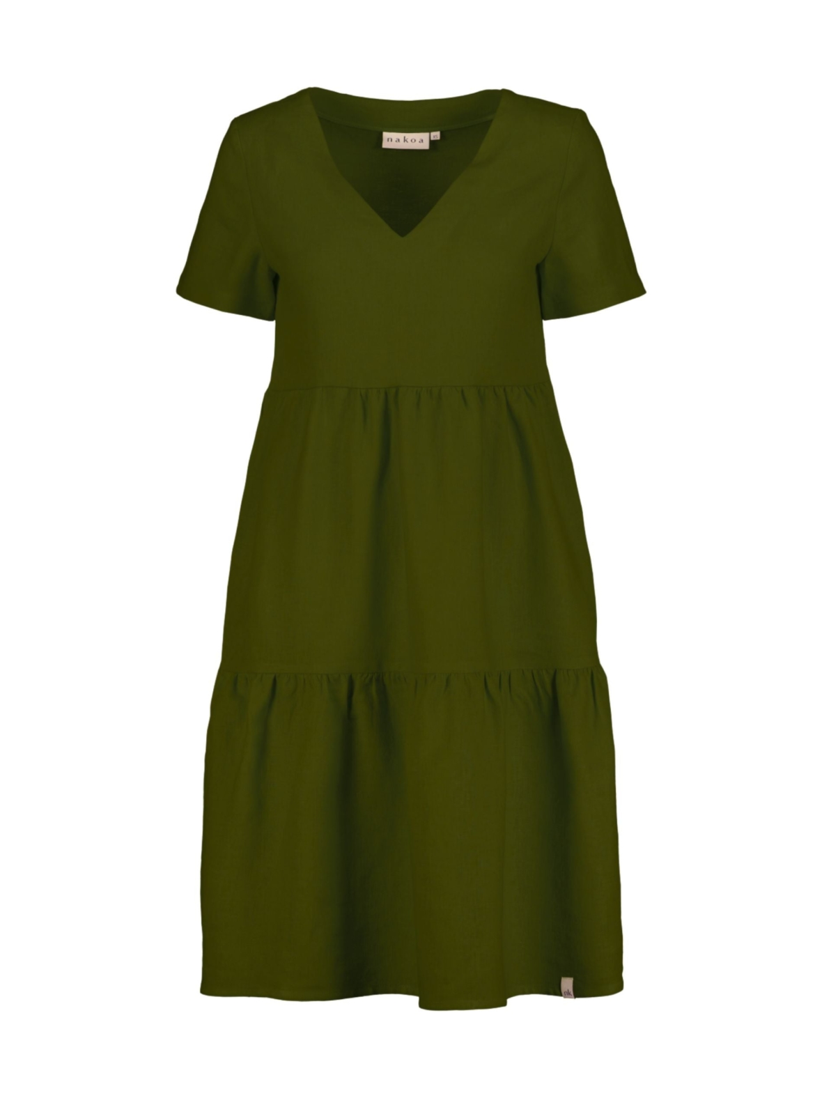 Pellava Kerrosmekko, Olive Green