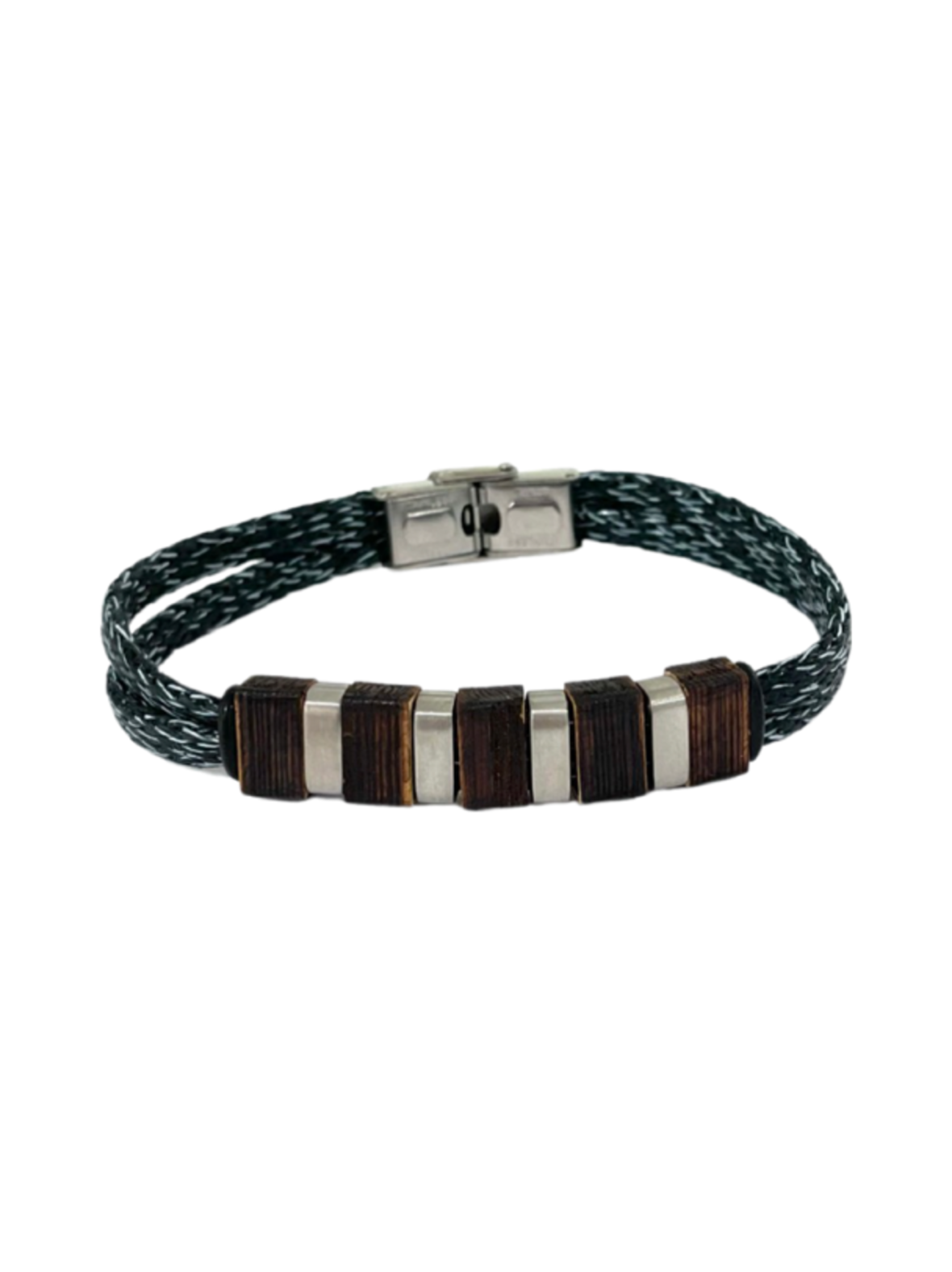 Brace cotton cord steel/wood grey