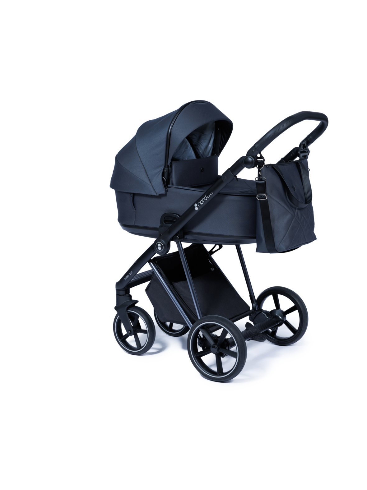 Nord Nordbaby active lux yhdistelmävaunut (chrome/black runko)