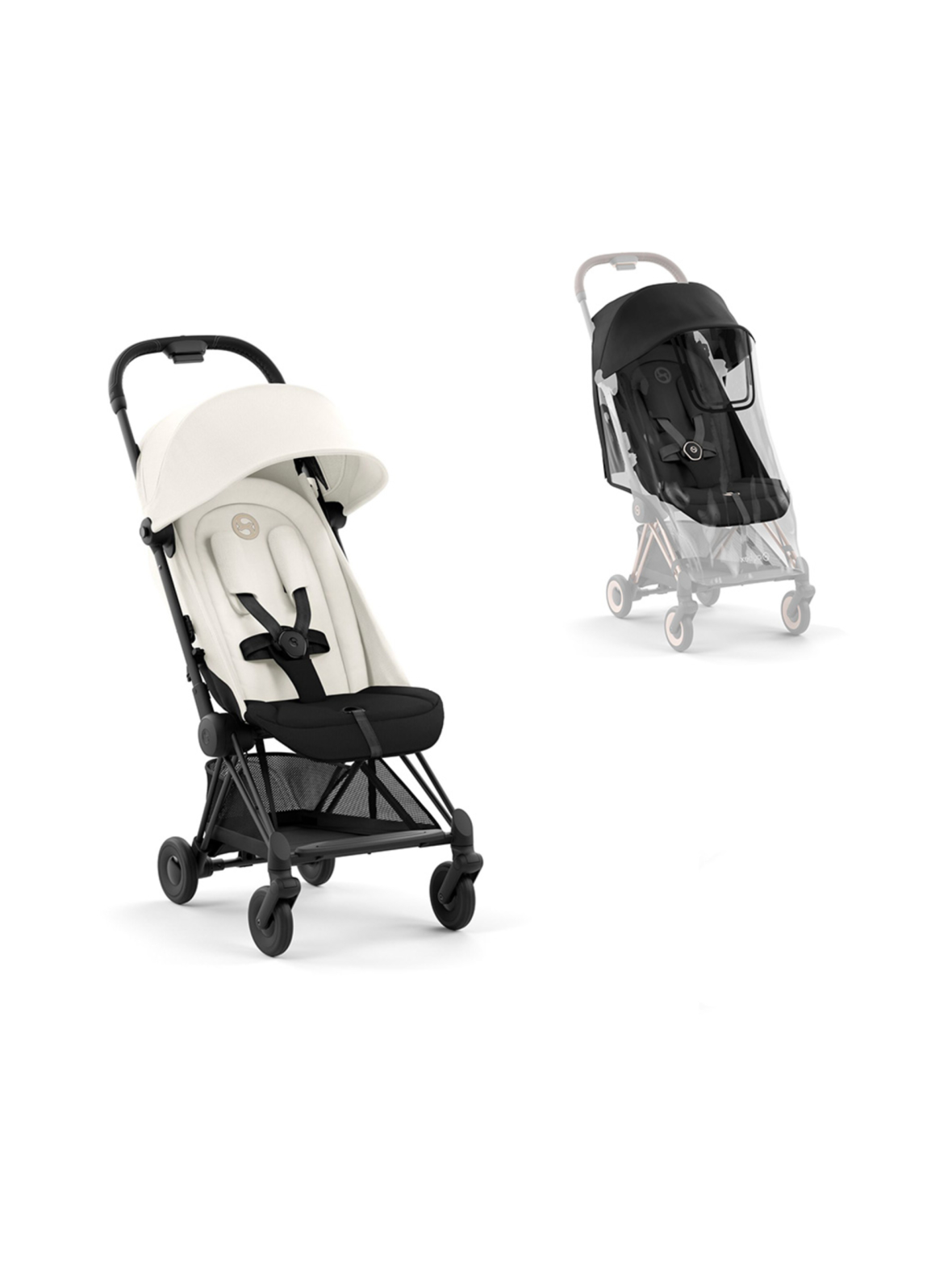 CYBEX Cybex coya matkarattaat ja sadesuoja (matte black)