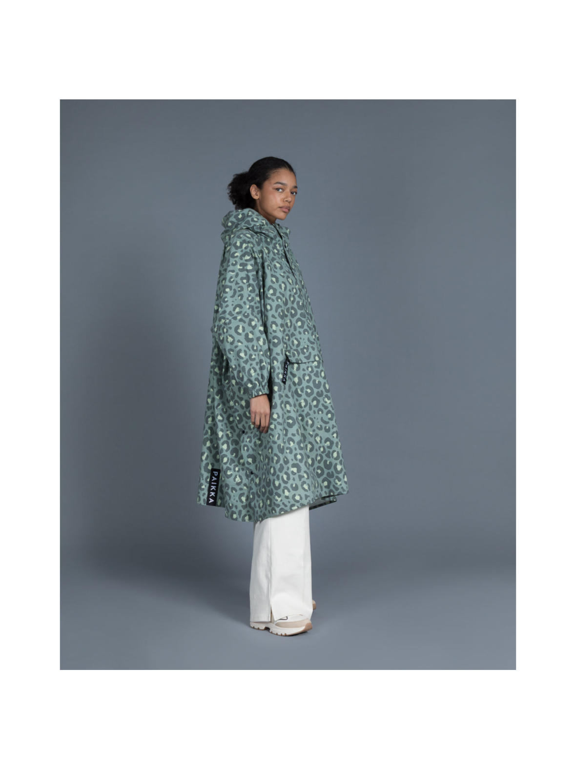 PAIKKA Human Rain Poncho Green Leo