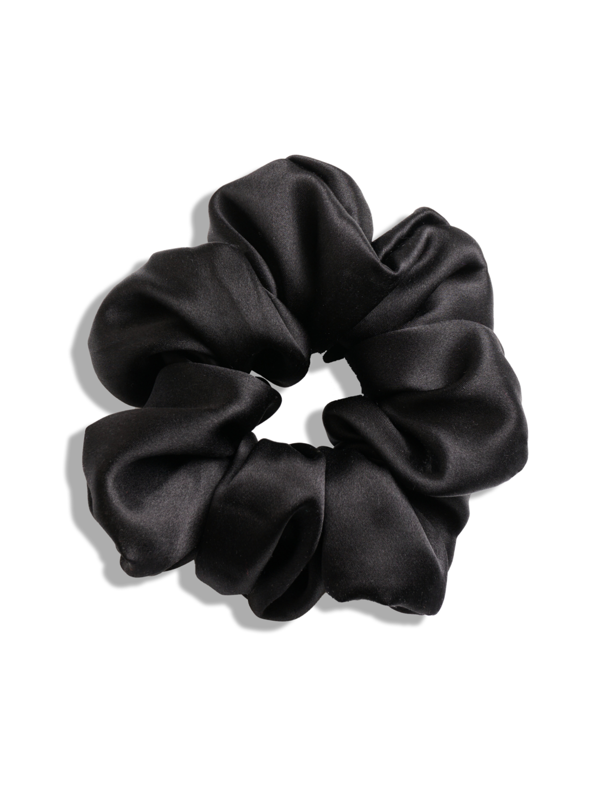 Mulberry Silk Scrunchie -hiusdonitsi - musta