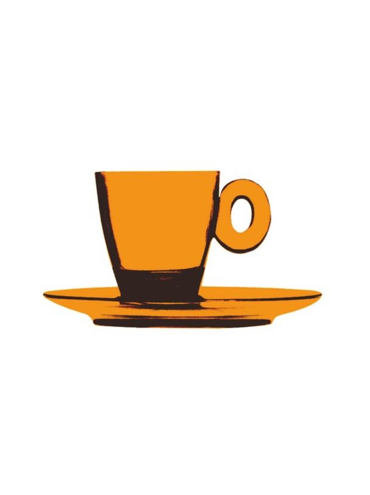 Policarbonato-espressokuppi ja aluslautanen