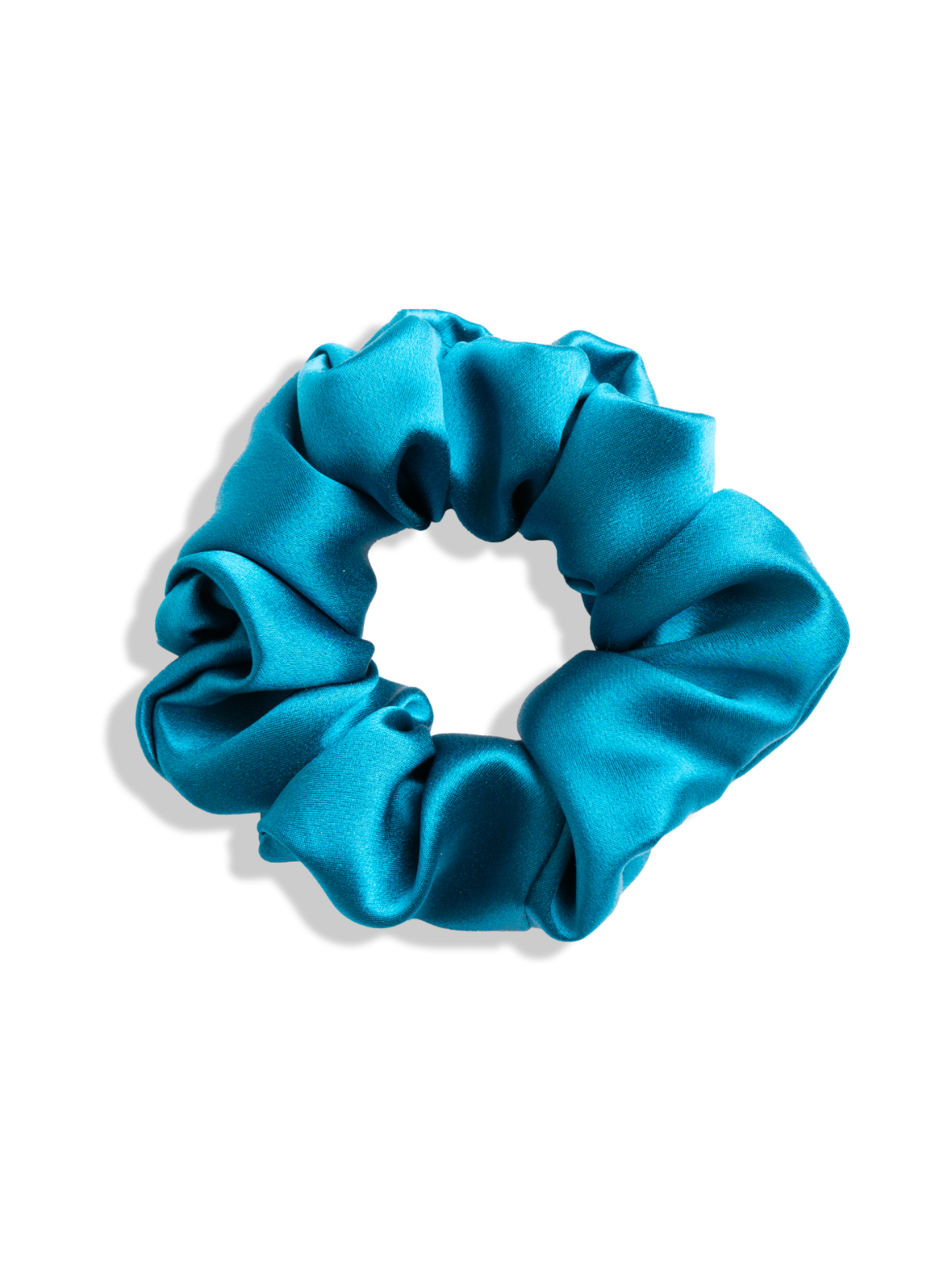 Mulberry silk scrunchie -hiusdonitsi - peacock sininen