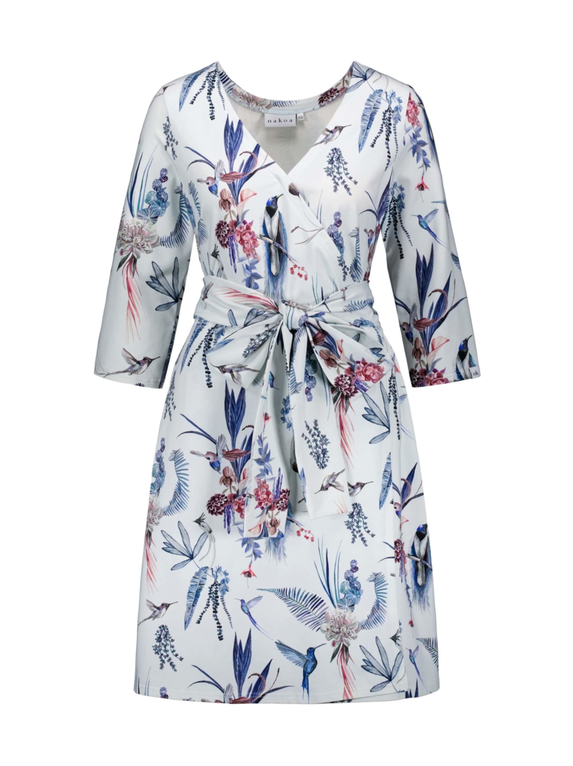 Print Wrap Dress, Colibri