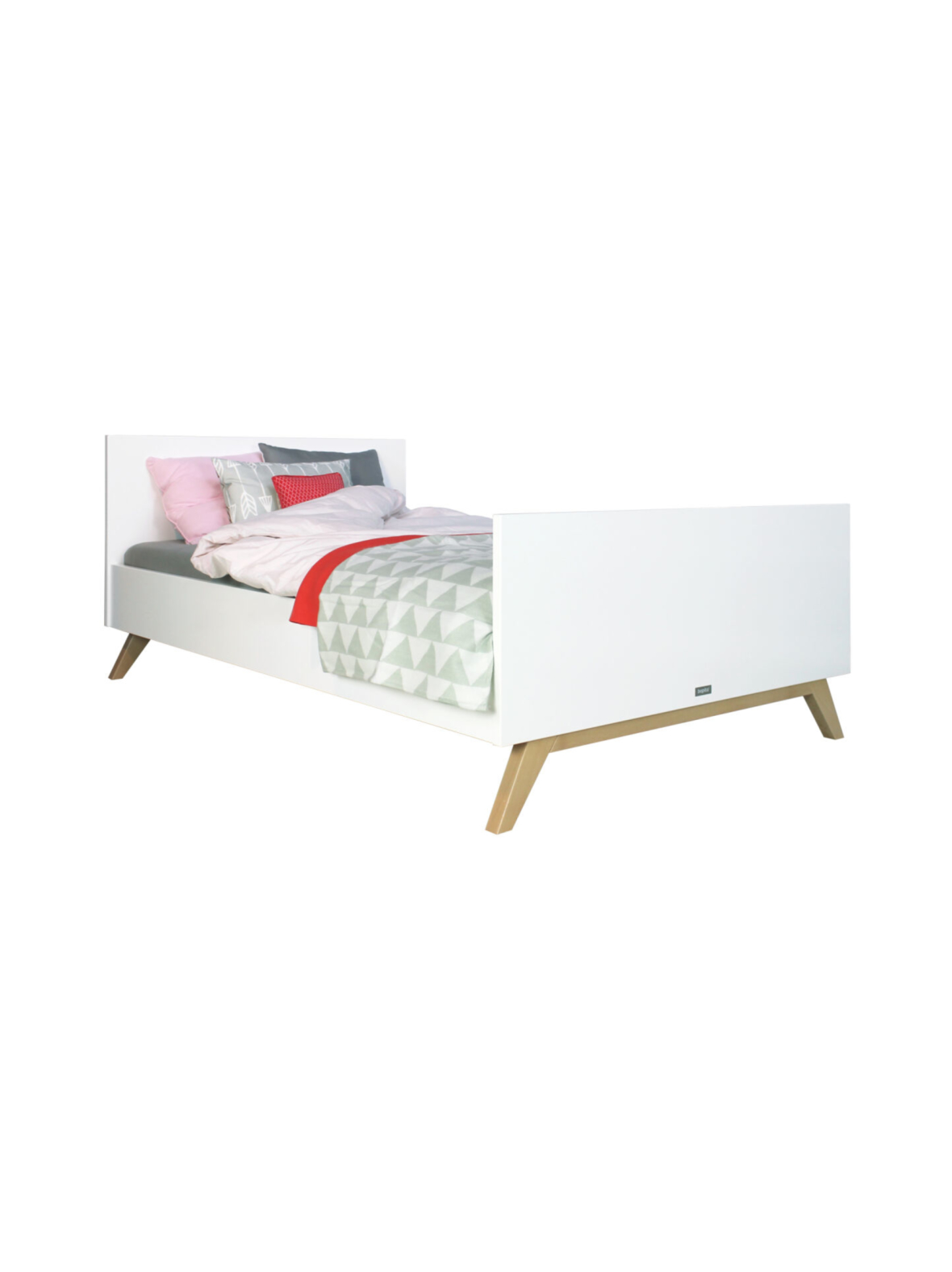 Bopita Lynn sänky 120 x 200 cm, valkoinen/natural