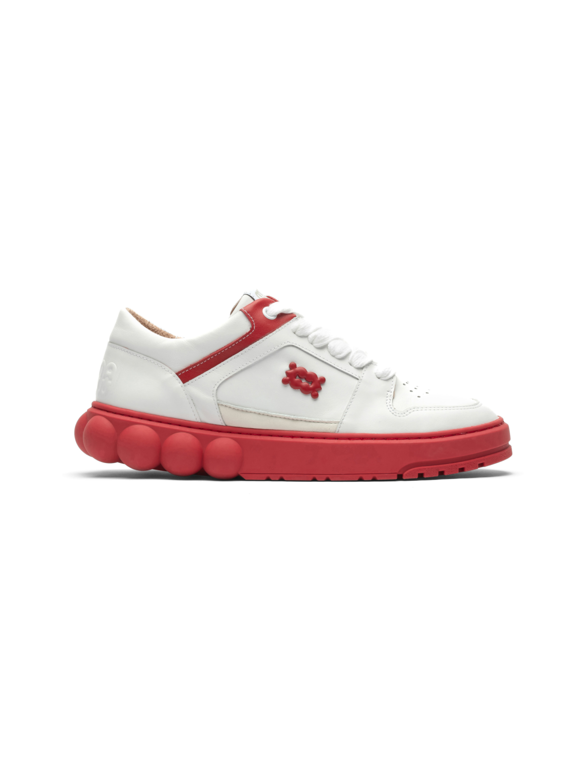 Oyster Red/White Leather