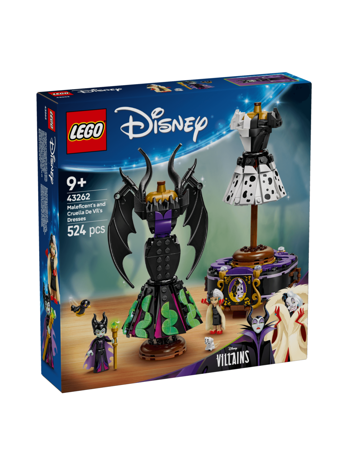 LEGO Disney Pahattaren ja Cruella De Vilin mekot 43262