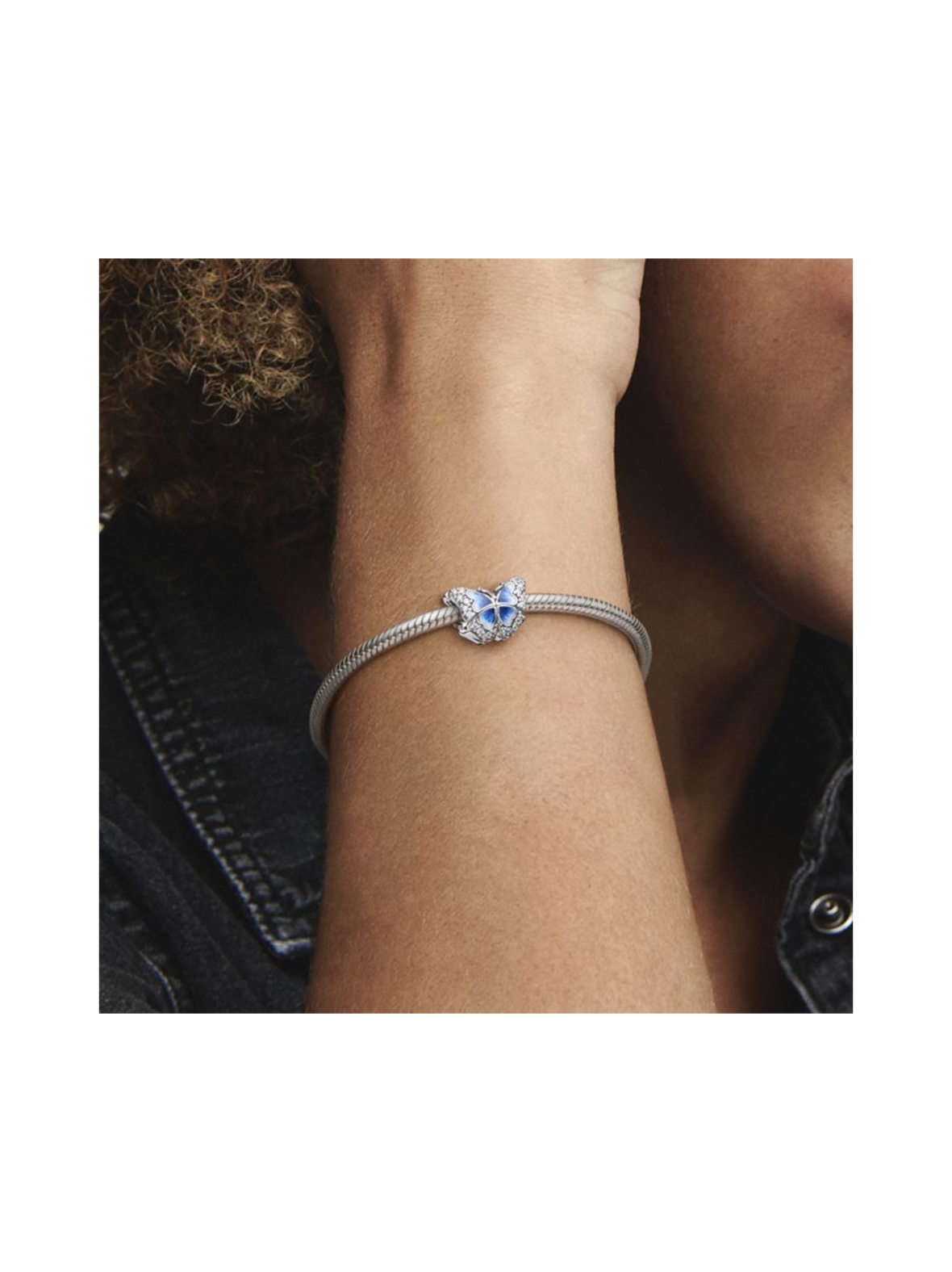 Säihkyvä sininen perhonen -hela 790761C01