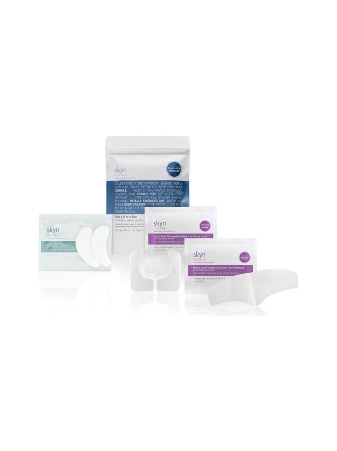 Face Lift in a Bag, 8 kangasnaamion pakkaus kasvoille