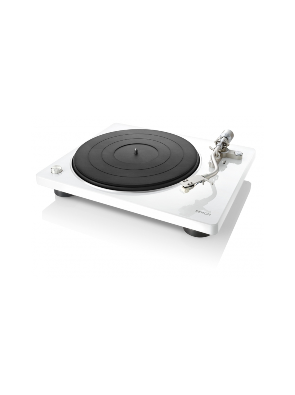 Denon DP-400 levysoitin, valkoinen