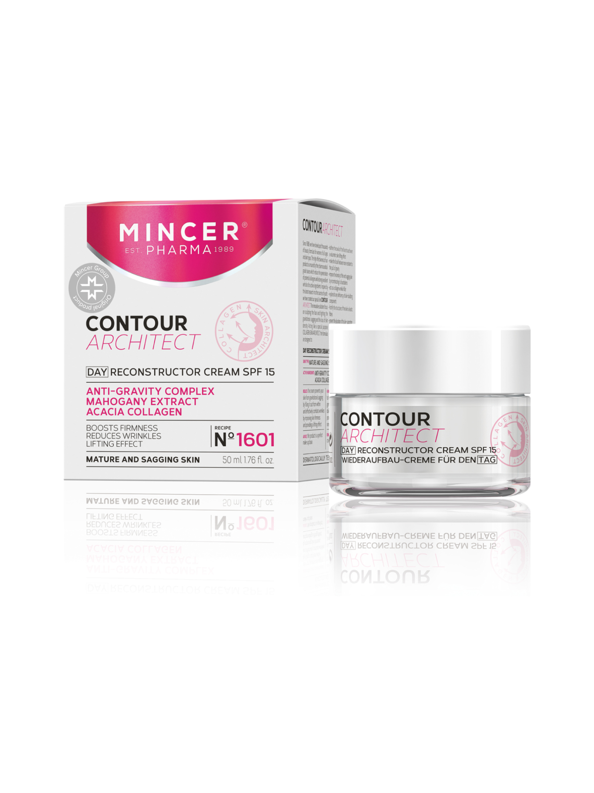 Mincer Pharma Contour architect day reconstructor cream spf15 -silottava kasvo- ja kaulavoide 50ml