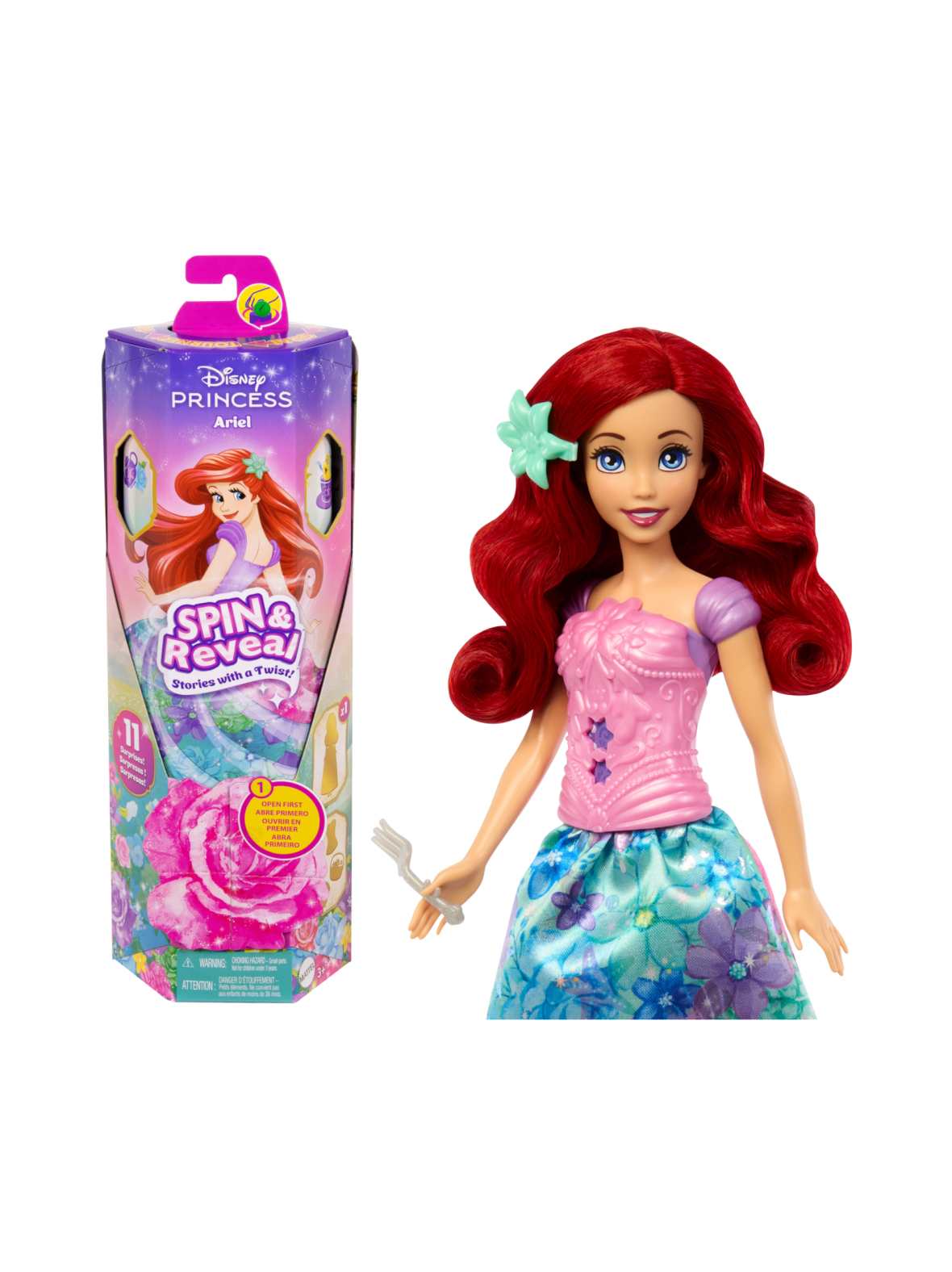 DISNEY PRINCESS Spin & Reveal Ariel -yllätysnukke