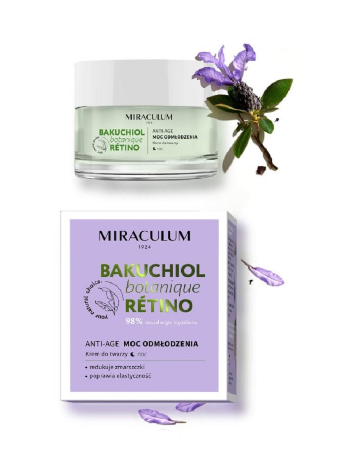 MIRACULUM Bakuchiol anti-age power of rejuvenation night cream -energisoiva yövoide 50ml