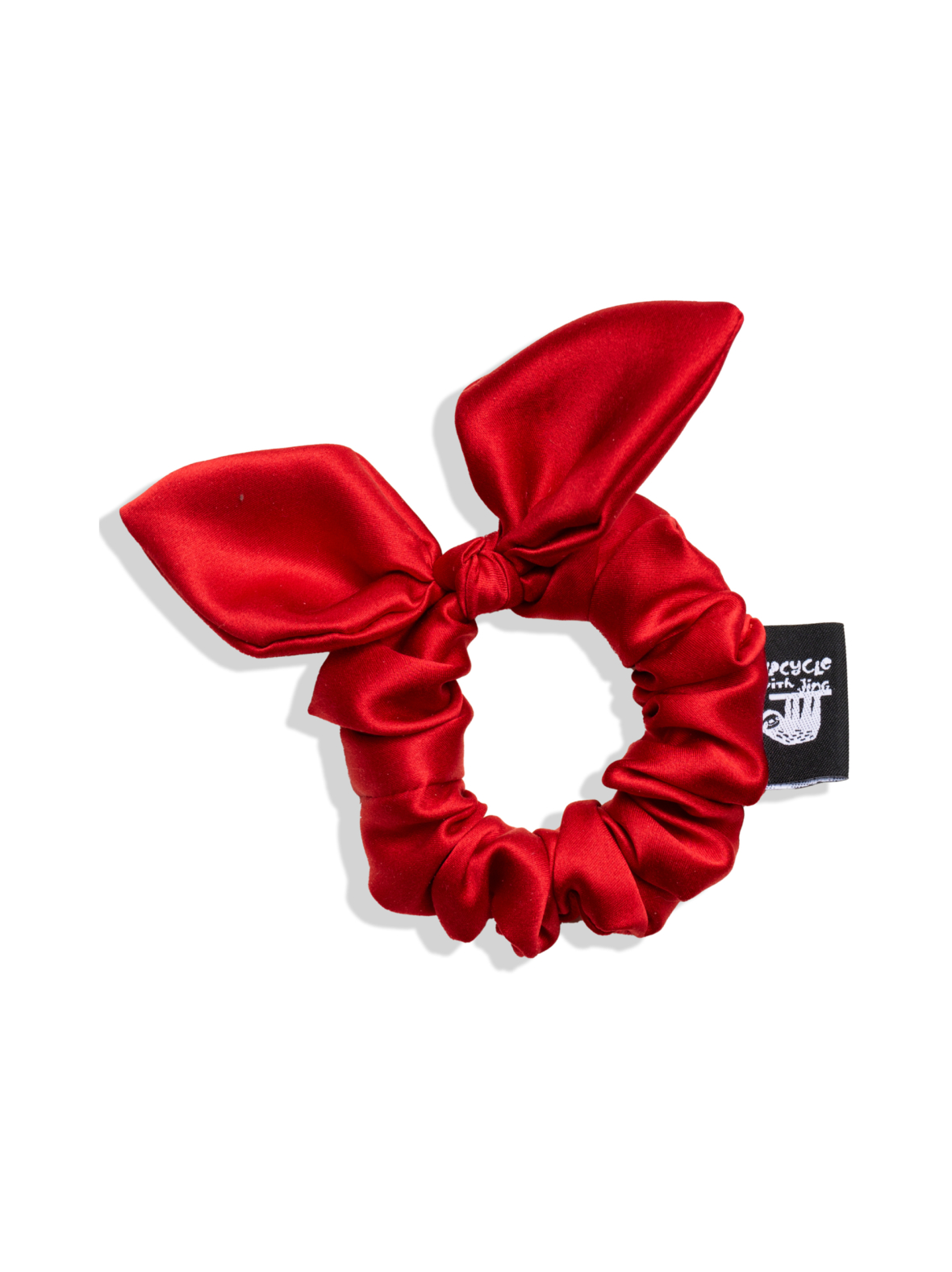 Pupu silk scrunchie s -hiusdonitsi - punainen