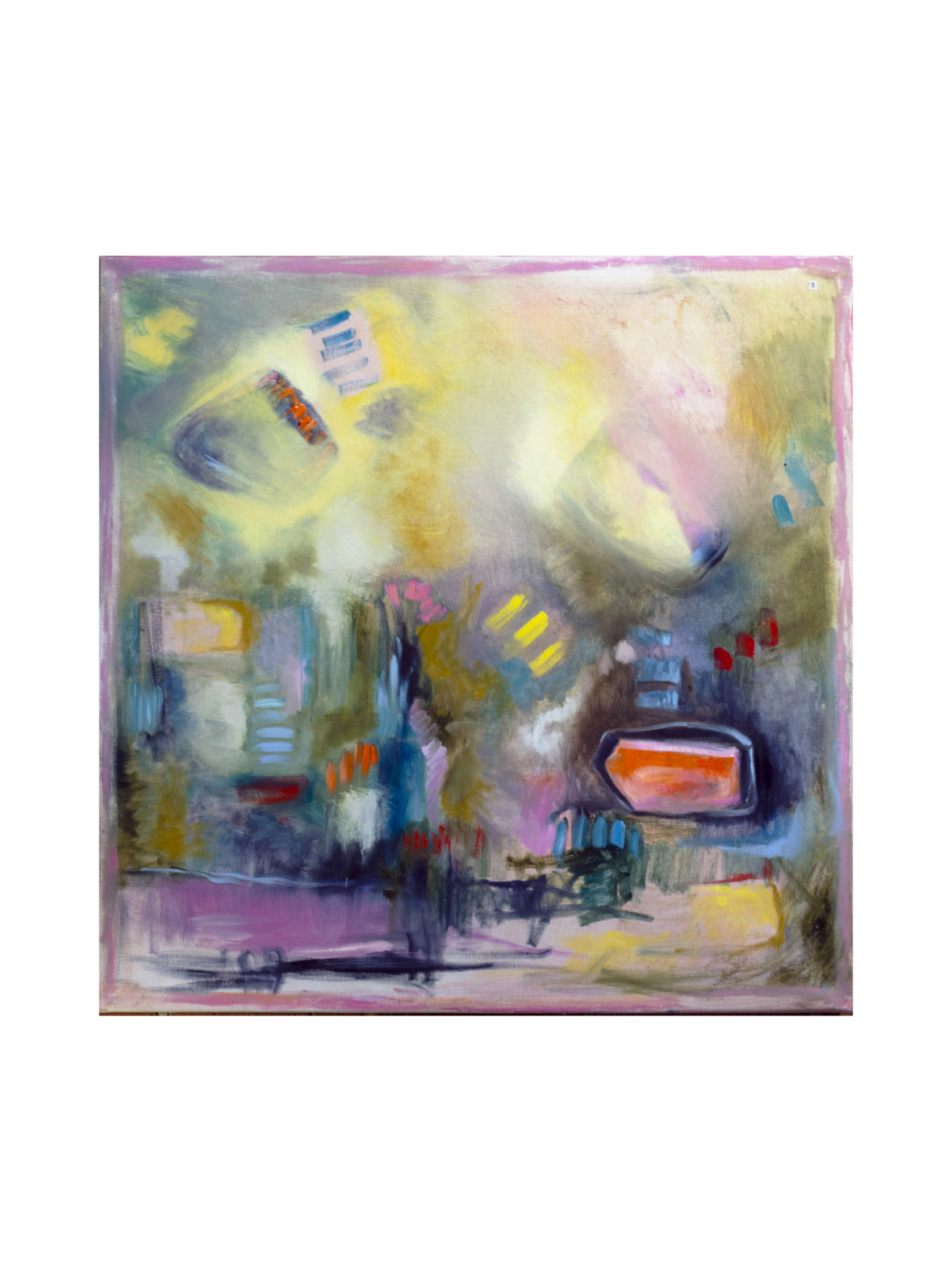 Hiomaton timantti, öljyvärimaalaus, Pia Rydman 100x100cm