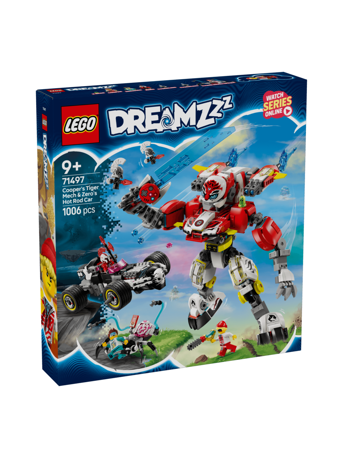 LEGO DREAMZzz Cooperin tiikerirobotti ja Zeron hot rod ‑auto 71497