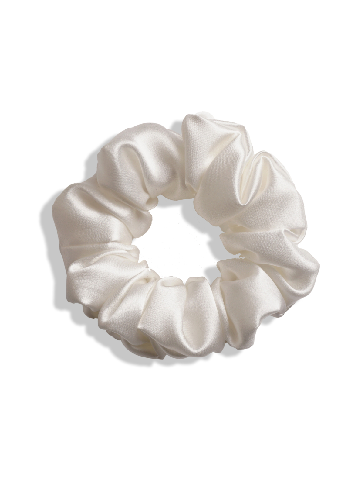 Mulberry silk scrunchie -hiusdonitsi - valkoinen