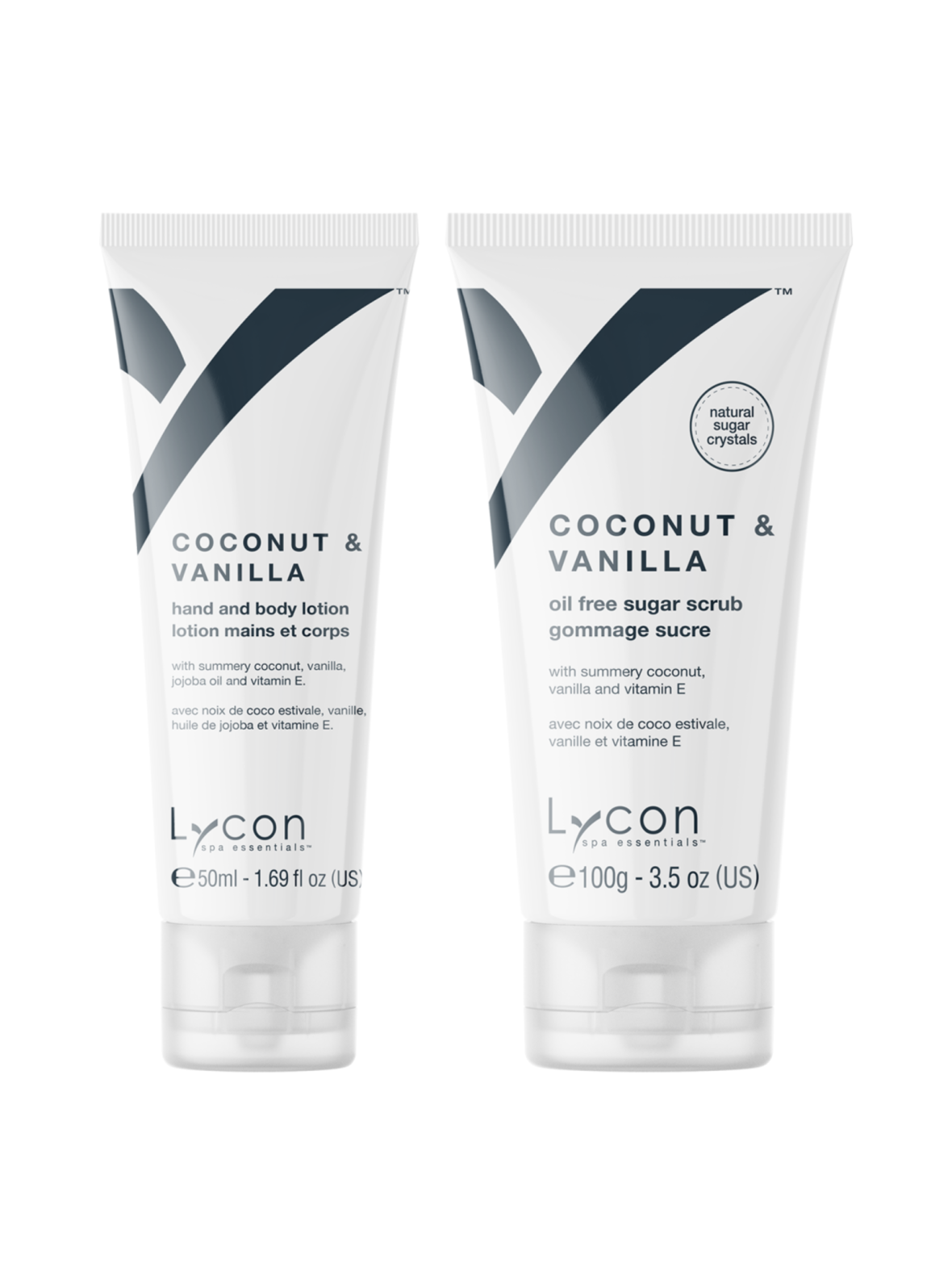 Lycon Coconut & vanilla - kosteusvoide 50ml ja sokerikuorinta 100g