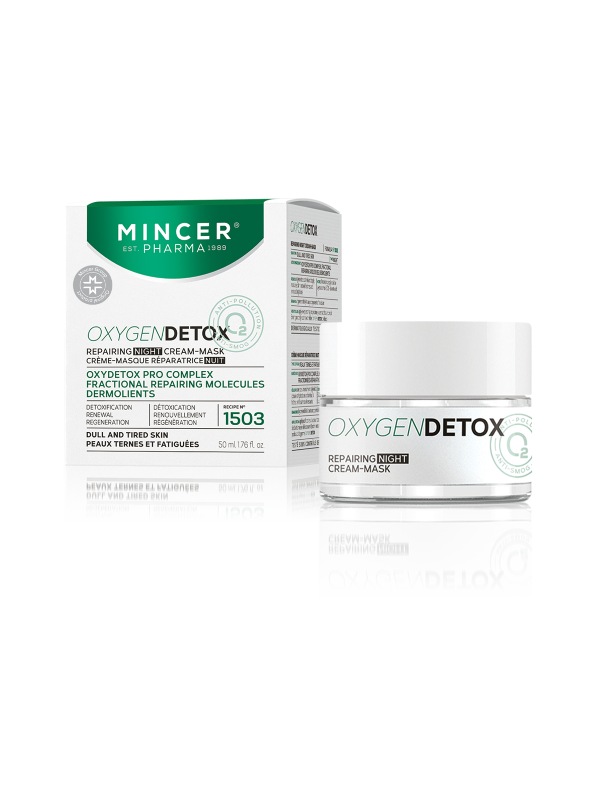 OxygenDetox Repairing Night Cream-Mask -yövoidenaamio 50ml