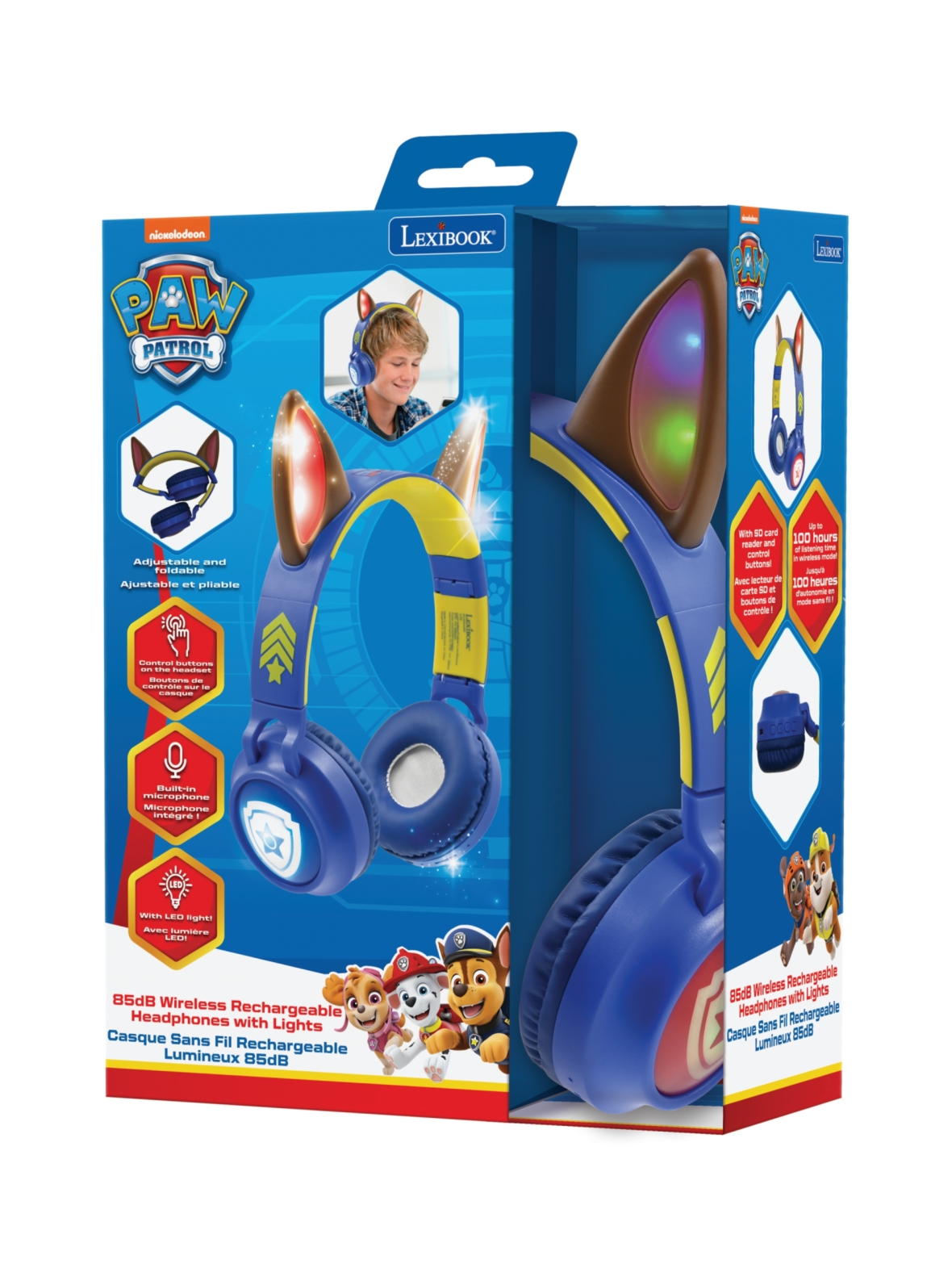 PAW PATROL 3D-kuulokkeet äänenvoimakkuuden rajoittimella