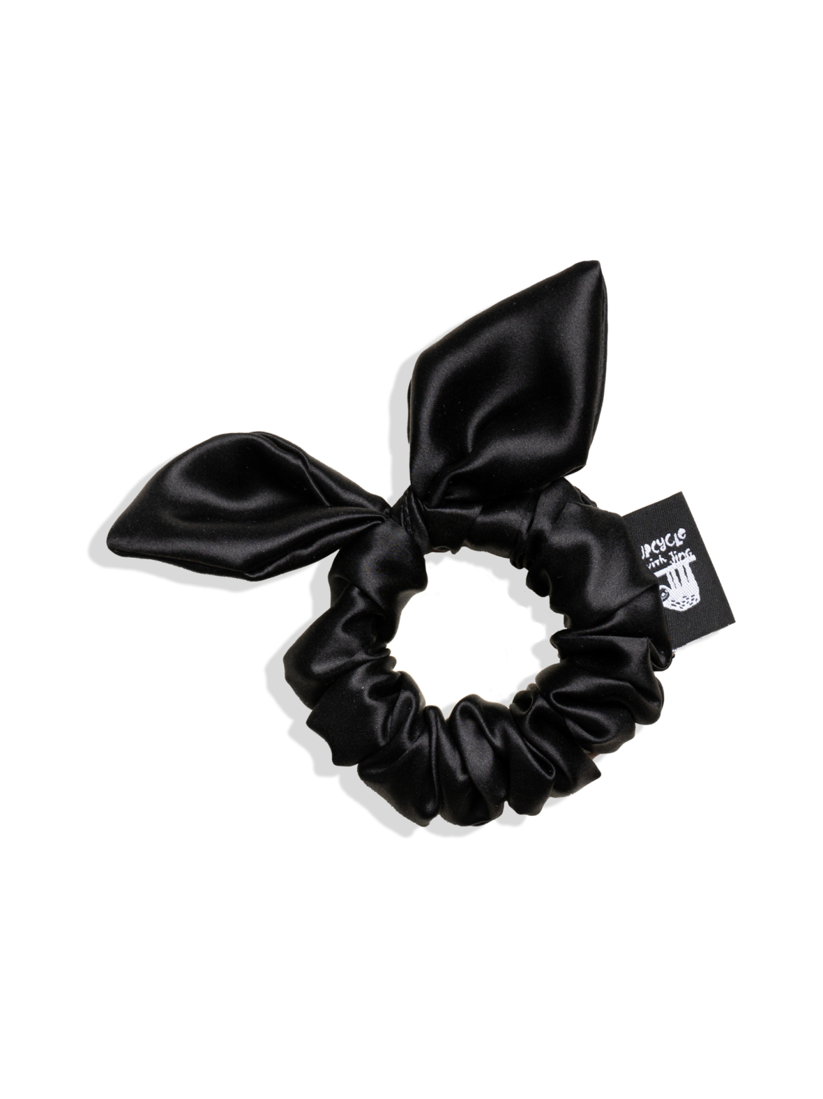 Pupu silk scrunchie s -hiusdonitsi - musta