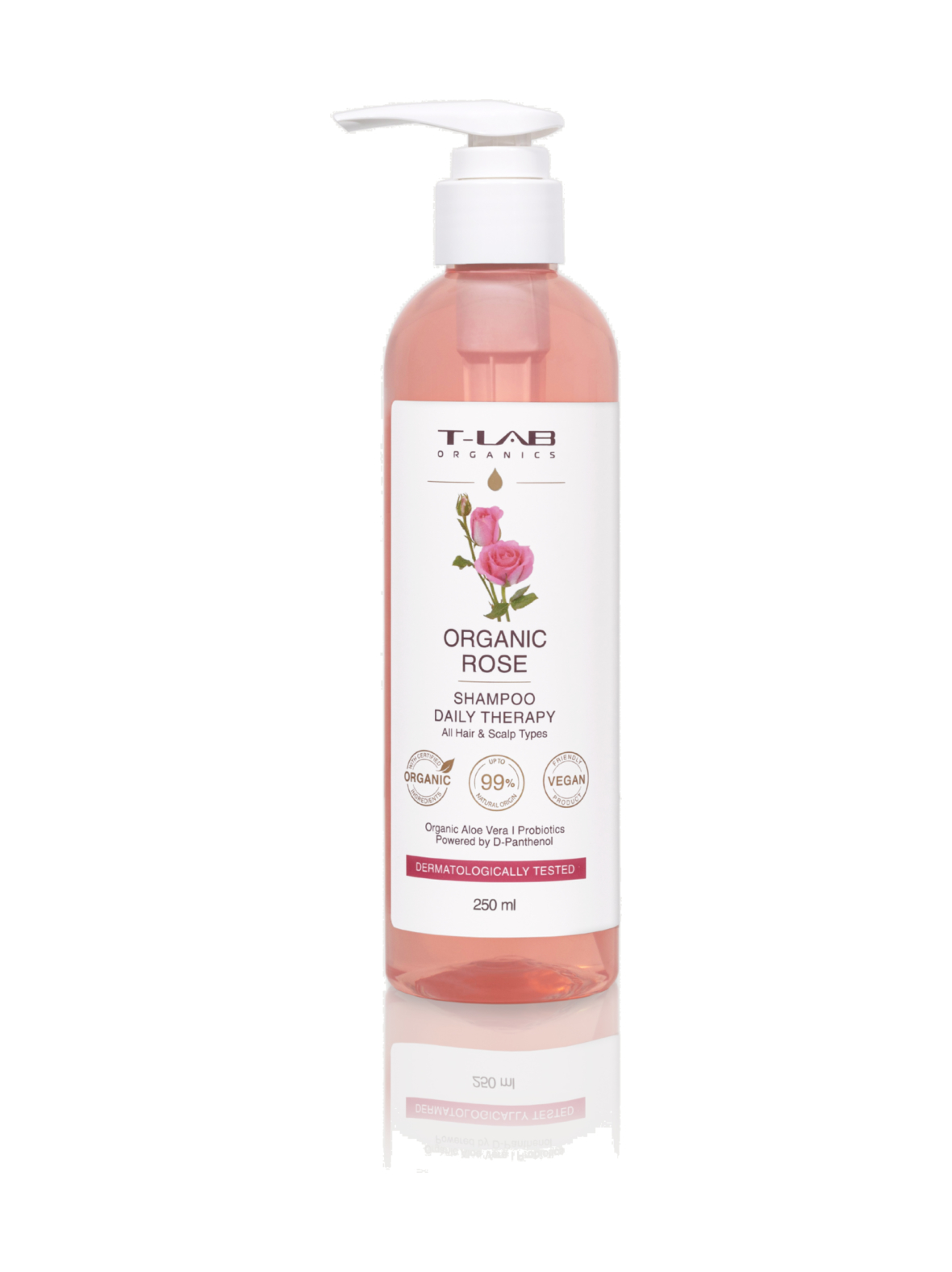Organic Rose Daily Therapy Shampoo -kaikille hiustyypeille 250ml
