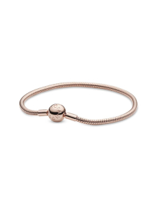 Pandora - 14k Rose gold-plated snake chain bracelet Moments-käärmeketjurannekoru 580728 | Stockmann