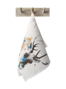 ESTER VISUAL - Pellava-keittiöpyyhe Poro 45×65 cm - MONIVÄRINEN PRINTTI | Stockmann