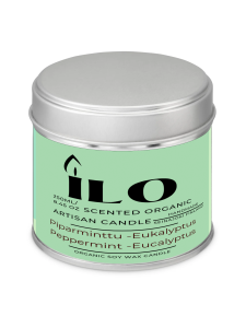 Ilo Scented Candels - ILO Luomu Soijavaha Tuoksukynttilä Piparminttu- Eukalyptus | Stockmann