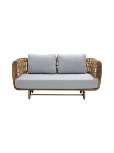 Cane-Line - Nest -kahden istuttava sohva - NATURAL, VAALEAN HARMAA | Stockmann